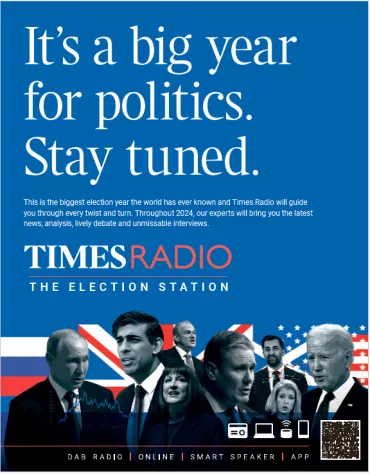 Times Radio will be ‘The Election Station’ in 2024